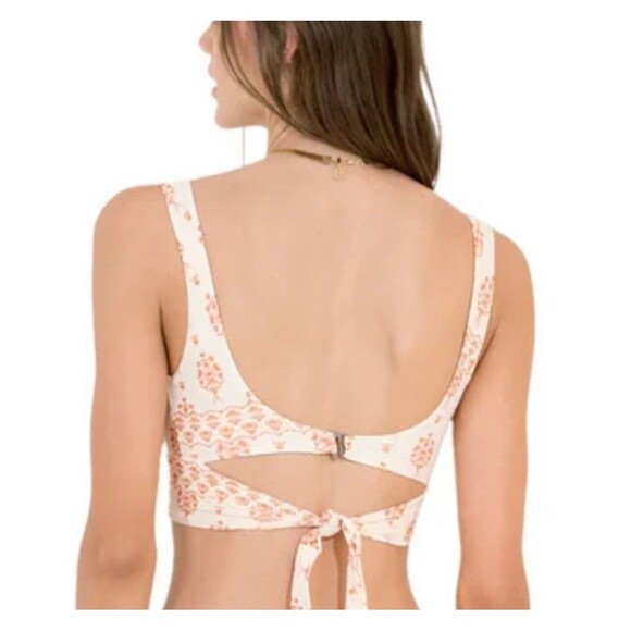 MAAJI Bath Stamp Eloise Long Line Triangle Reversible Bikini Top Sz L New - Picture 3 of 9